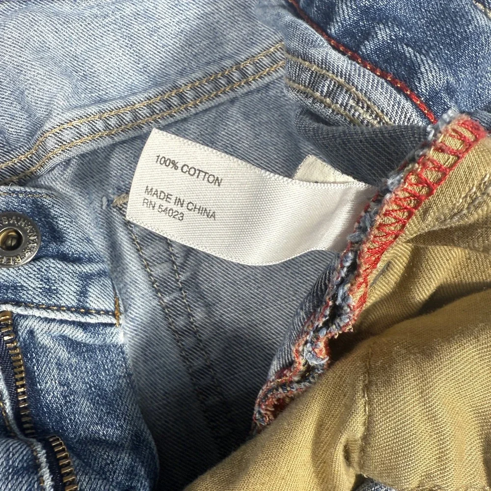 Banana Republic Indigo Straight‎ Jeans Mens 33x34 Light Wash Blue Cotton